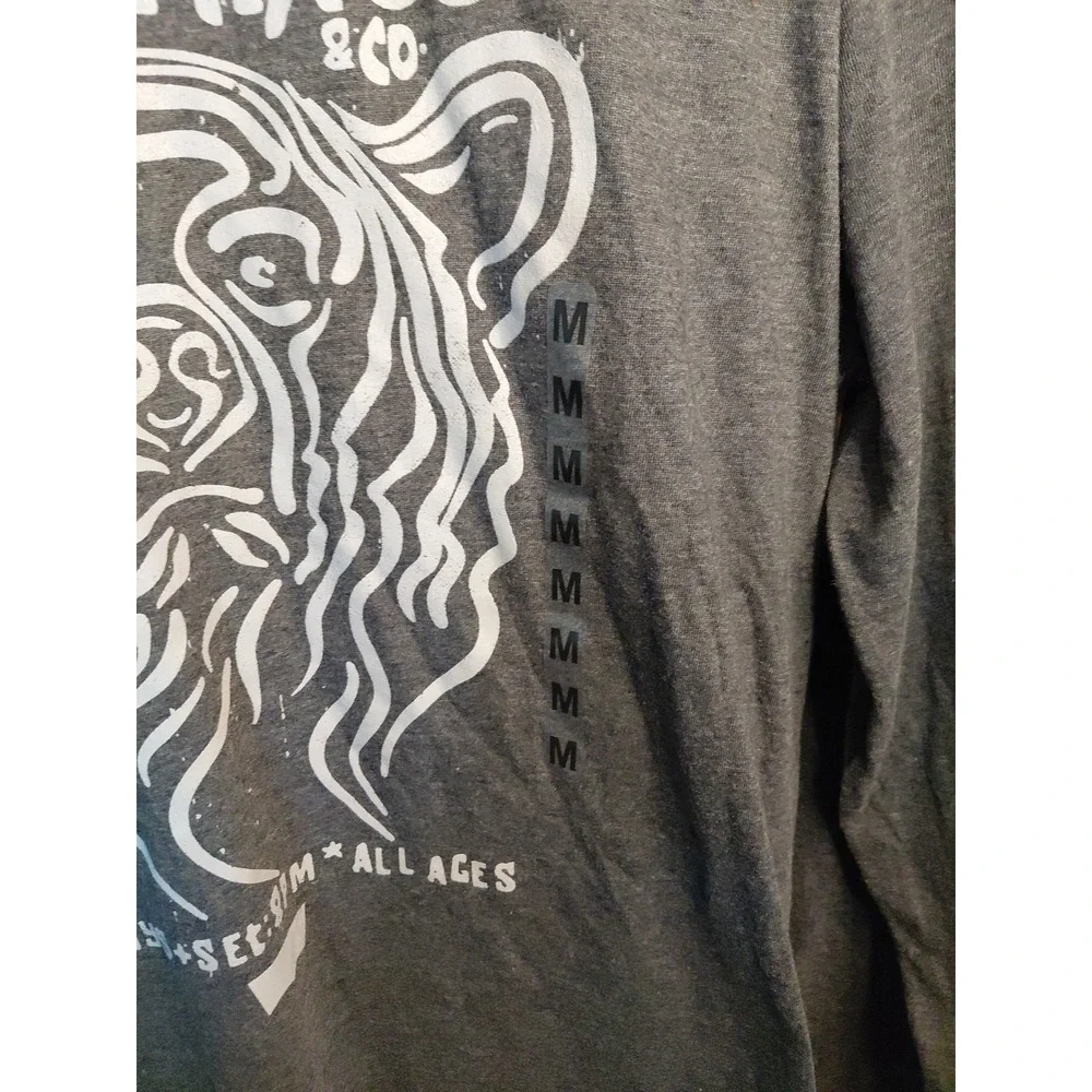 Levi's Adult T-Shirt Size L Charcoal Long Sleeve Logo Crew Neck NWT Org $39.50